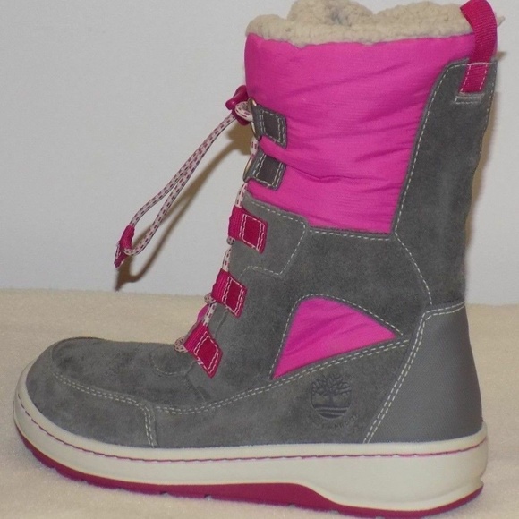 Timberland  Big Girls Waterproof Winter Boots 4.5M - Picture 4 of 8